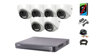 HIKVISION CCTV SYSTEM DVR 5MP 3K DS-2CE72KF3T IP67 COLORVU NIGHT VISION (White or Grey)