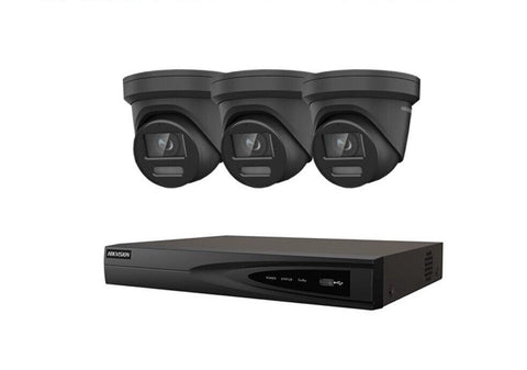 Hikvision 8MP IP DS-2CD2387G2H-LISU-SL (BLACK) Smart Hybrid 2.8mm ColorVu 4/8/16CHANNEL NVR CCTV KIT