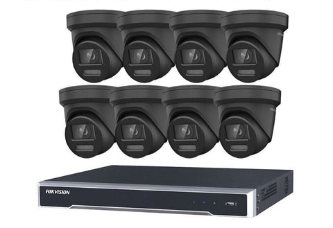 Hikvision 8MP IP DS-2CD2387G2H-LISU-SL (BLACK) Smart Hybrid 2.8mm ColorVu 4/8/16CHANNEL NVR CCTV KIT