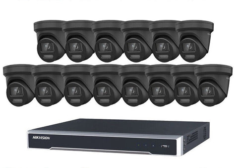 Hikvision 8MP IP DS-2CD2387G2H-LISU-SL (BLACK) Smart Hybrid 2.8mm ColorVu 4/8/16CHANNEL NVR CCTV KIT