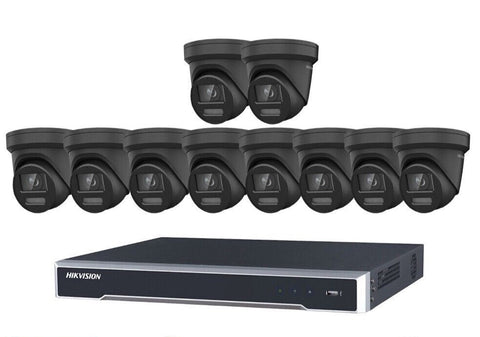 Hikvision 8MP IP DS-2CD2387G2H-LISU-SL (BLACK) Smart Hybrid 2.8mm ColorVu 4/8/16CHANNEL NVR CCTV KIT