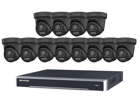 Hikvision 8MP IP DS-2CD2387G2H-LISU-SL (BLACK) Smart Hybrid 2.8mm ColorVu 4/8/16CHANNEL NVR CCTV KIT