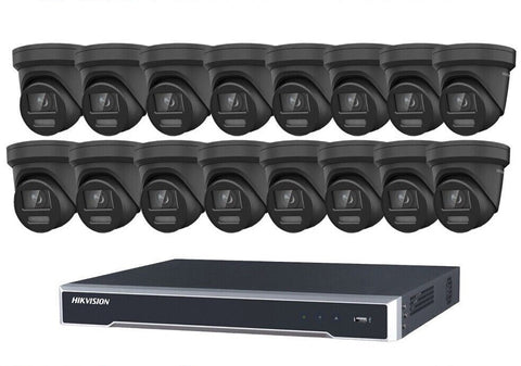 Hikvision 8MP IP DS-2CD2387G2H-LISU-SL (BLACK) Smart Hybrid 2.8mm ColorVu 4/8/16CHANNEL NVR CCTV KIT