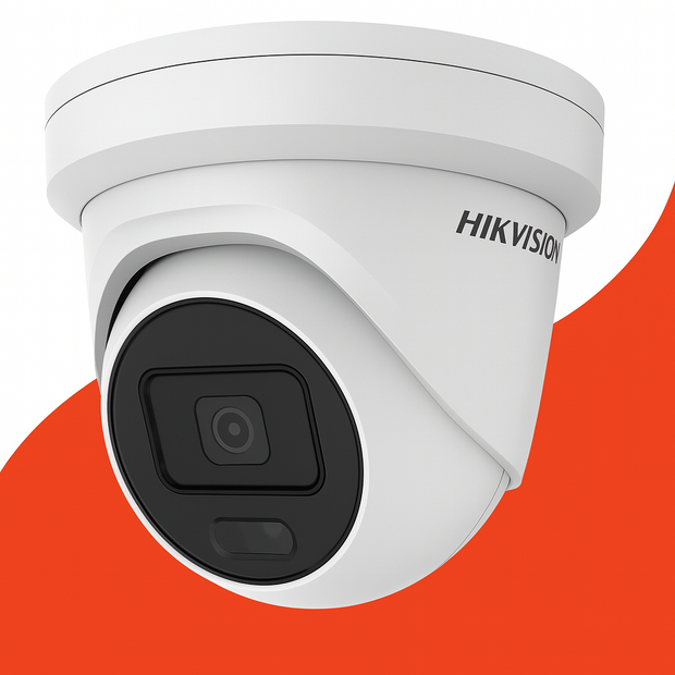 Hikvision DS-2CD2347G2H-LIU Smart Hybrid 2.8mm ColorVU 4mp POE Turret Camera With Built in Mic