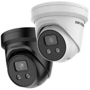 Hikvision 4MP DS-2CD2346G2-ISU/SL AcuSense 2 Way Audio Strobe Light and Audible Warning Fixed Turret Network Camera