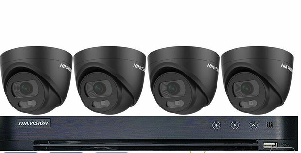 HIKVISION CCTV SYSTEM DVR 5MP DS-2CE72HFT-F IP67 COLORVU NIGHT VISION (White or Grey)