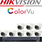 HIKVISION BEST SELLER 16 CHANNEL CCTV SYSTEM DVR 5MP DS-2CE72KF3T IP67 COLORVU NIGHT VISION (White or Grey)