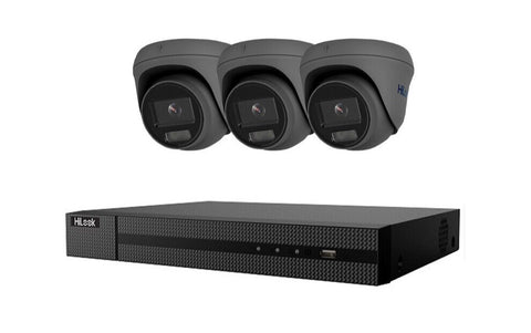 HIKVISION HILOOK COLORVU POE 16 CHANNEL CCTV SYSTEM IP 8MP 4K NVR 5MP 24/7 COLORVU CAMERA