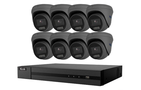 HIKVISION HILOOK COLORVU POE 16 CHANNEL CCTV SYSTEM IP 8MP 4K NVR 5MP 24/7 COLORVU CAMERA