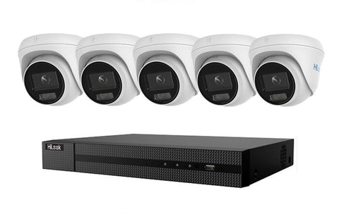 HIKVISION HILOOK COLORVU POE 16 CHANNEL CCTV SYSTEM IP 8MP 4K NVR 5MP 24/7 COLORVU CAMERA