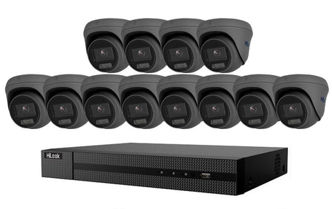 HIKVISION HILOOK COLORVU POE 16 CHANNEL CCTV SYSTEM IP 8MP 4K NVR 5MP 24/7 COLORVU CAMERA