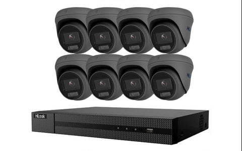 HIKVISION HILOOK COLORVU POE 16 CHANNEL CCTV SYSTEM IP 8MP 4K NVR 5MP 24/7 COLORVU CAMERA