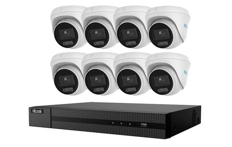 HIKVISION HILOOK COLORVU POE 16 CHANNEL CCTV SYSTEM IP 8MP 4K NVR 5MP 24/7 COLORVU CAMERA