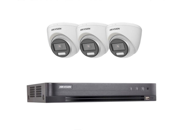 HIKVISION DS-2CE72KF0T-LFS SYSTEM 5MP AUDIO MIC CAMERA COLORVU SMART HYBRID (BLACK and WHITE)