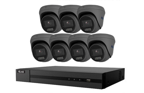 HIKVISION HILOOK COLORVU POE 16 CHANNEL CCTV SYSTEM IP 8MP 4K NVR 5MP 24/7 COLORVU CAMERA