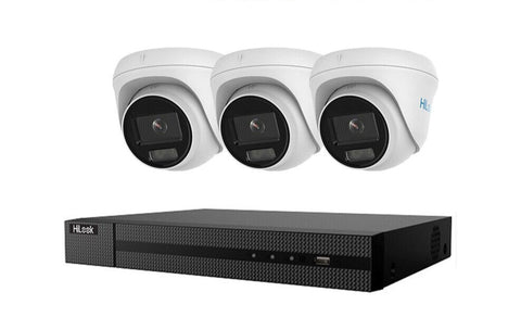 HIKVISION HILOOK COLORVU POE 16 CHANNEL CCTV SYSTEM IP 8MP 4K NVR 5MP 24/7 COLORVU CAMERA