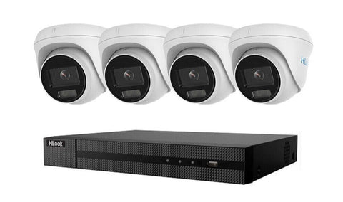 HIKVISION HILOOK COLORVU POE 16 CHANNEL CCTV SYSTEM IP 8MP 4K NVR 5MP 24/7 COLORVU CAMERA