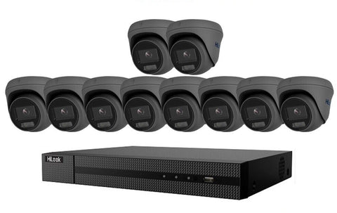 HIKVISION HILOOK COLORVU POE 16 CHANNEL CCTV SYSTEM IP 8MP 4K NVR 5MP 24/7 COLORVU CAMERA