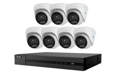 HIKVISION HILOOK COLORVU POE 16 CHANNEL CCTV SYSTEM IP 8MP 4K NVR 5MP 24/7 COLORVU CAMERA