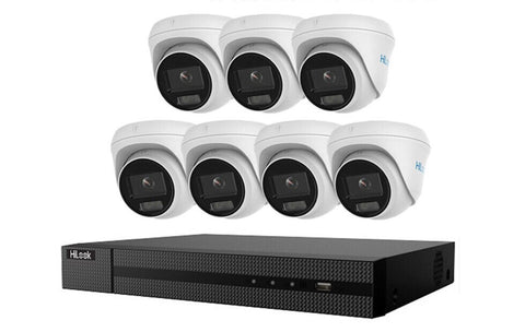 HIKVISION HILOOK COLORVU POE 16 CHANNEL CCTV SYSTEM IP 8MP 4K NVR 5MP 24/7 COLORVU CAMERA