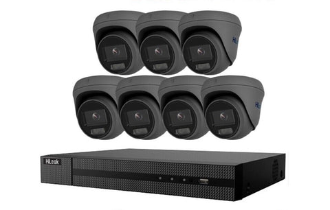 HIKVISION HILOOK COLORVU POE 16 CHANNEL CCTV SYSTEM IP 8MP 4K NVR 5MP 24/7 COLORVU CAMERA