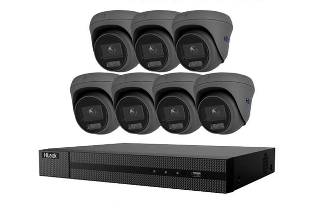 HIKVISION HILOOK COLORVU POE CCTV SYSTEM IP 8MP 4K NVR 5MP 24/7 COLORVU CAMERA
