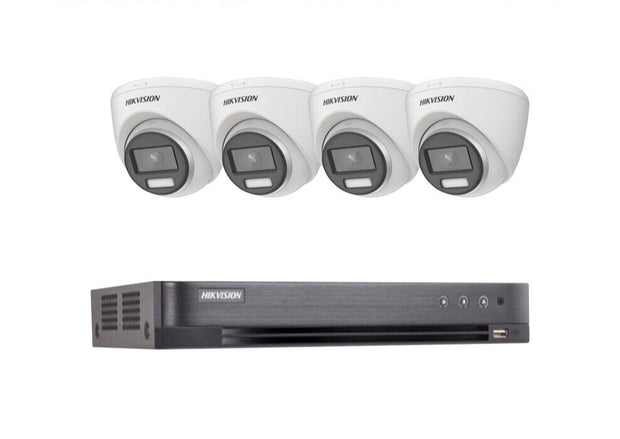 HIKVISION DS-2CE72KF0T-LFS SYSTEM 5MP AUDIO MIC CAMERA COLORVU SMART HYBRID (BLACK and WHITE)