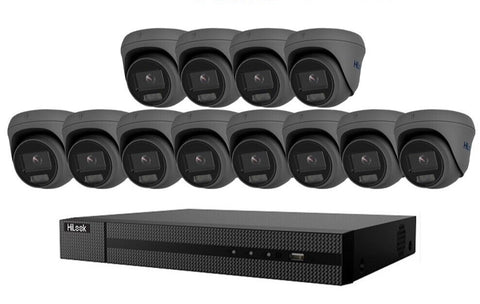 HIKVISION HILOOK COLORVU POE 16 CHANNEL CCTV SYSTEM IP 8MP 4K NVR 5MP 24/7 COLORVU CAMERA