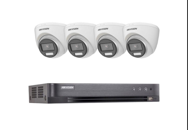 HIKVISION DS-2CE72KF0T-LFS SYSTEM 5MP AUDIO MIC CAMERA COLORVU SMART HYBRID (BLACK and WHITE)