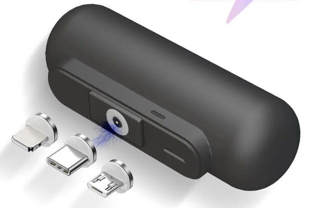 3 in 1 Magnetic 3000mAh Mini Power Bank Micro USB Type-C Bank for Phone
