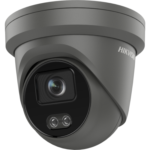 Hikvision DS-2CD2347G2H-LIU Smart Hybrid 2.8mm ColorVU 4mp POE Turret Camera With Built in Mic